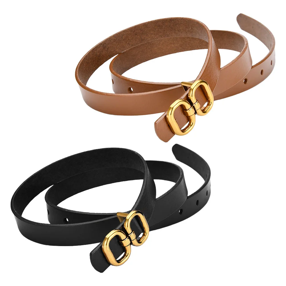 

2Pcs Buckle Women Dress Belt Waist Belt Fashion Waistband for Dresses Jeans Pants Dress Belts for Women