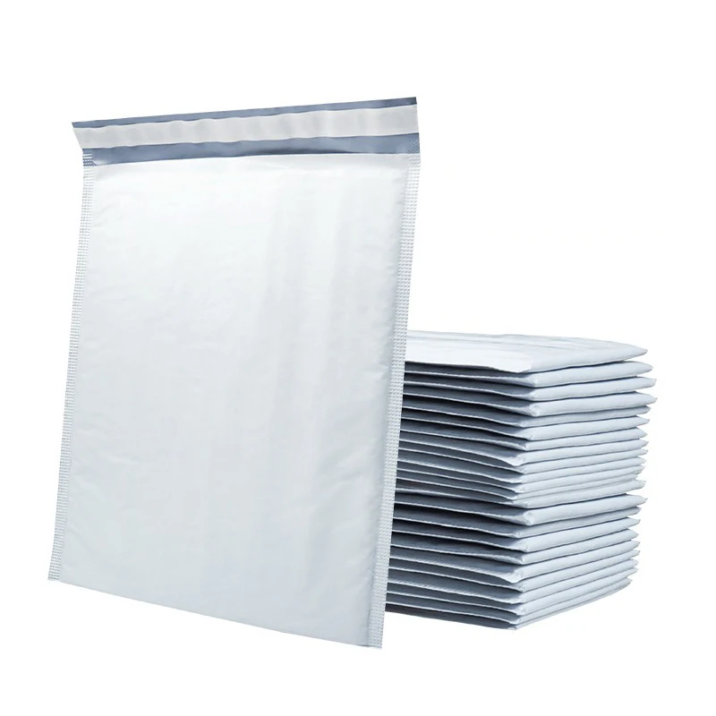 Co extrudado filme bolha saco, cinza branco plástico bolha Envelope, embalagem à prova de choque, acolchoado envio Envelopes, Mailer bolha, 100pcs