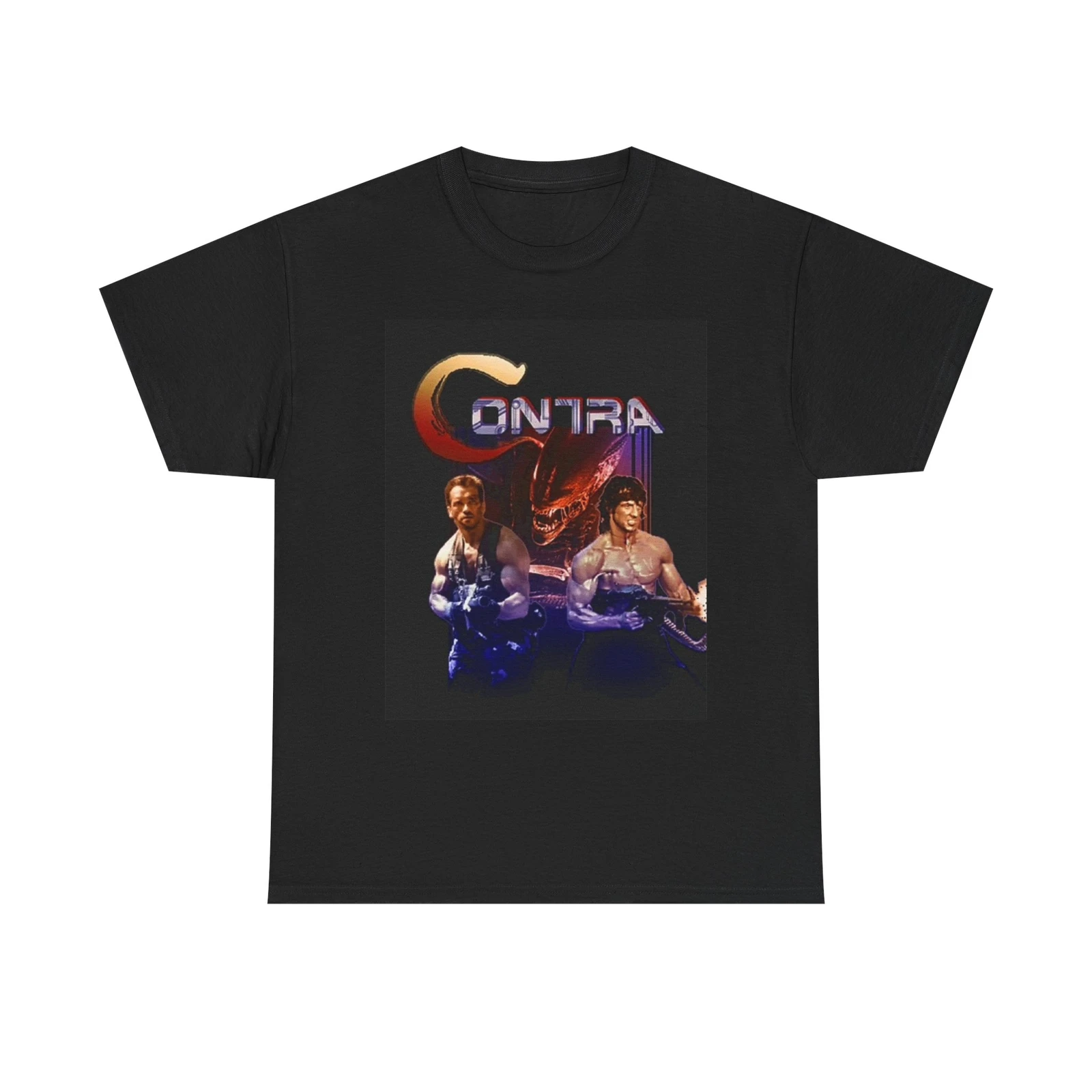 

Contra Video Game T Shirt Vintage Retro Gaming Nostalgia Unisex Heavy Cotton Tee