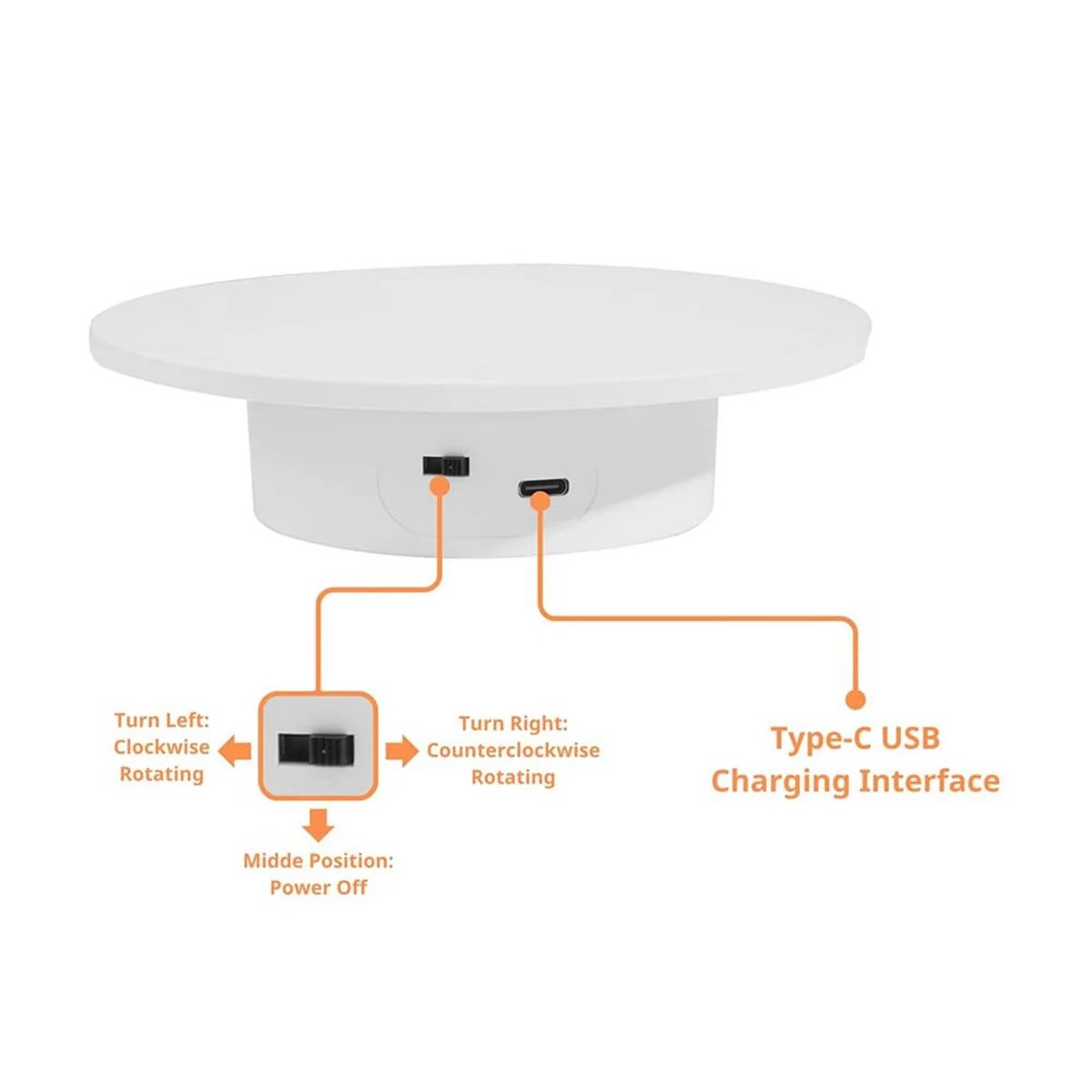 Motorized Rotating Display Stand, 360 Electric Rotary Turntable Base Lazy Susan, Load-Bearing 11Lbs, for Photography Rare