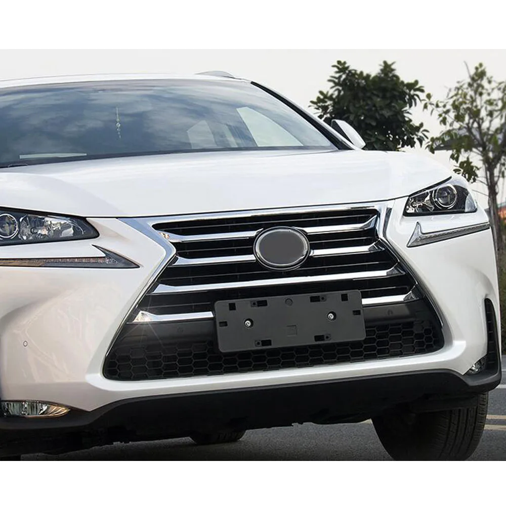 Front Middle Center Grille Covers For Lexus NX 200 200t 300h 2015 2016 2017 2018 2019 2020 2021 Racing Grills Trim Accessories