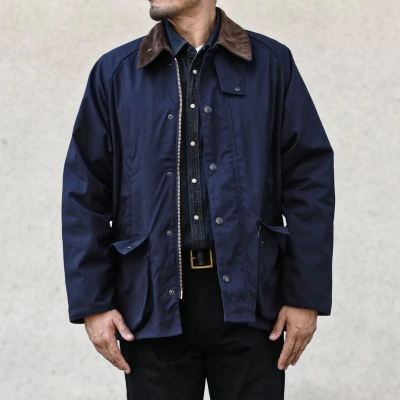 

Spring Autumn New Style Men's Casual Hunting Jacket Fashionable Versatile Workwear Stand Collar Coat Loose Fit Polyester