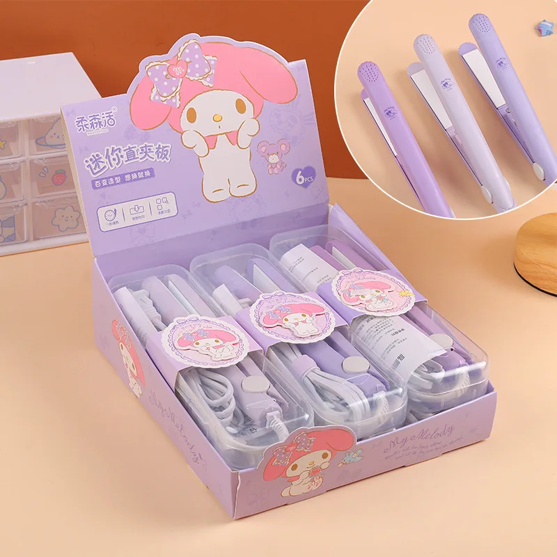 Sanrio Catone Hello Kitty Straight Plate Clip Cute Kulomi Mini Student Dormitory Small Power Splint Bangs Clip Hair Straightener