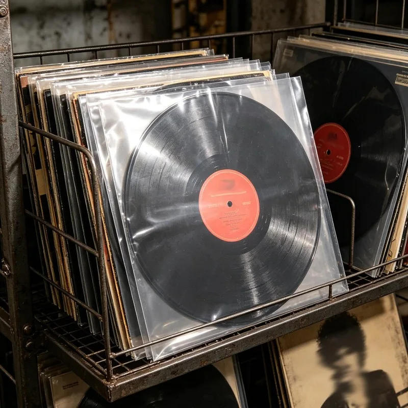 Vinyl-Schallplatten-Innenhüllen Antistatisch & Staubdicht 12" Vinyl-Schallplatten-Schutzhüllen Taschen Album-Sammlung Hüllen Aufbewahrungstasche – Detail 7