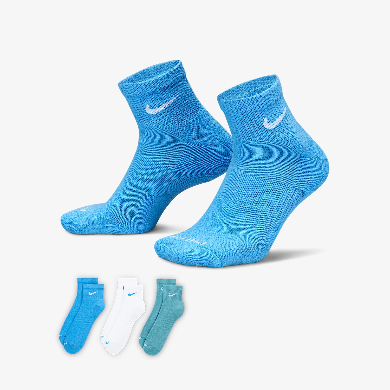 

Nike genuine New Men's and Women's Breathable Wear resistant Sports Socks Three Pair Set SX6890-937