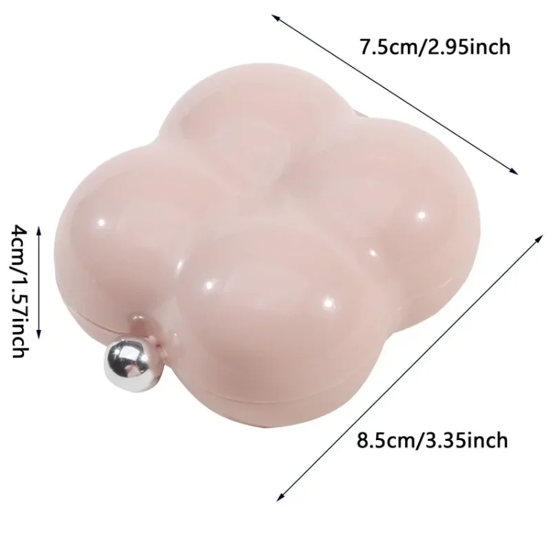 

Cream style marshmallow portable jewelry box, mini portable medicine box, travel three-layer sealed seven compartment storage