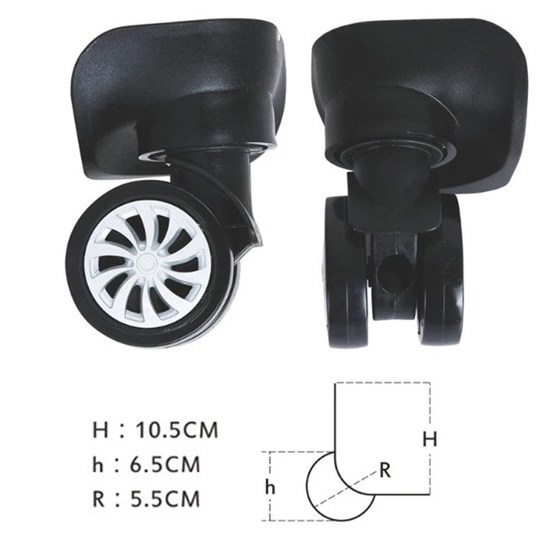 4Pcs Suitcase Luggage Universal 360 Degree Swivel Wheels Trolley Wheel Tools image 4