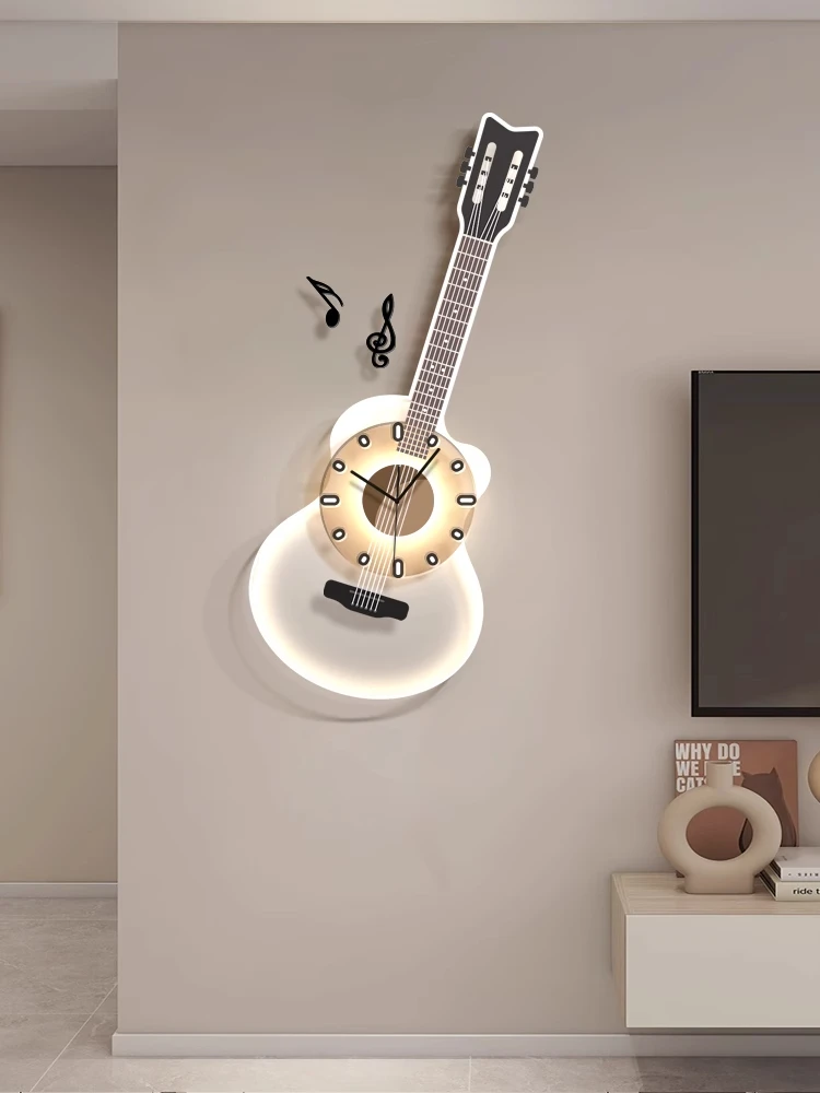 Modern minimalist wall clock, living room corridor decoration, minimalist creative art Internet famous wall hanging lamp