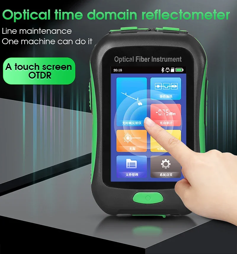 

AUA-16A/UPC OTDR Active Fiber Live Test 1550nm 20dB 80KM Fiber Reflectometer Touch Screen OPM VFL OLS LED Tester SC UPC/APC