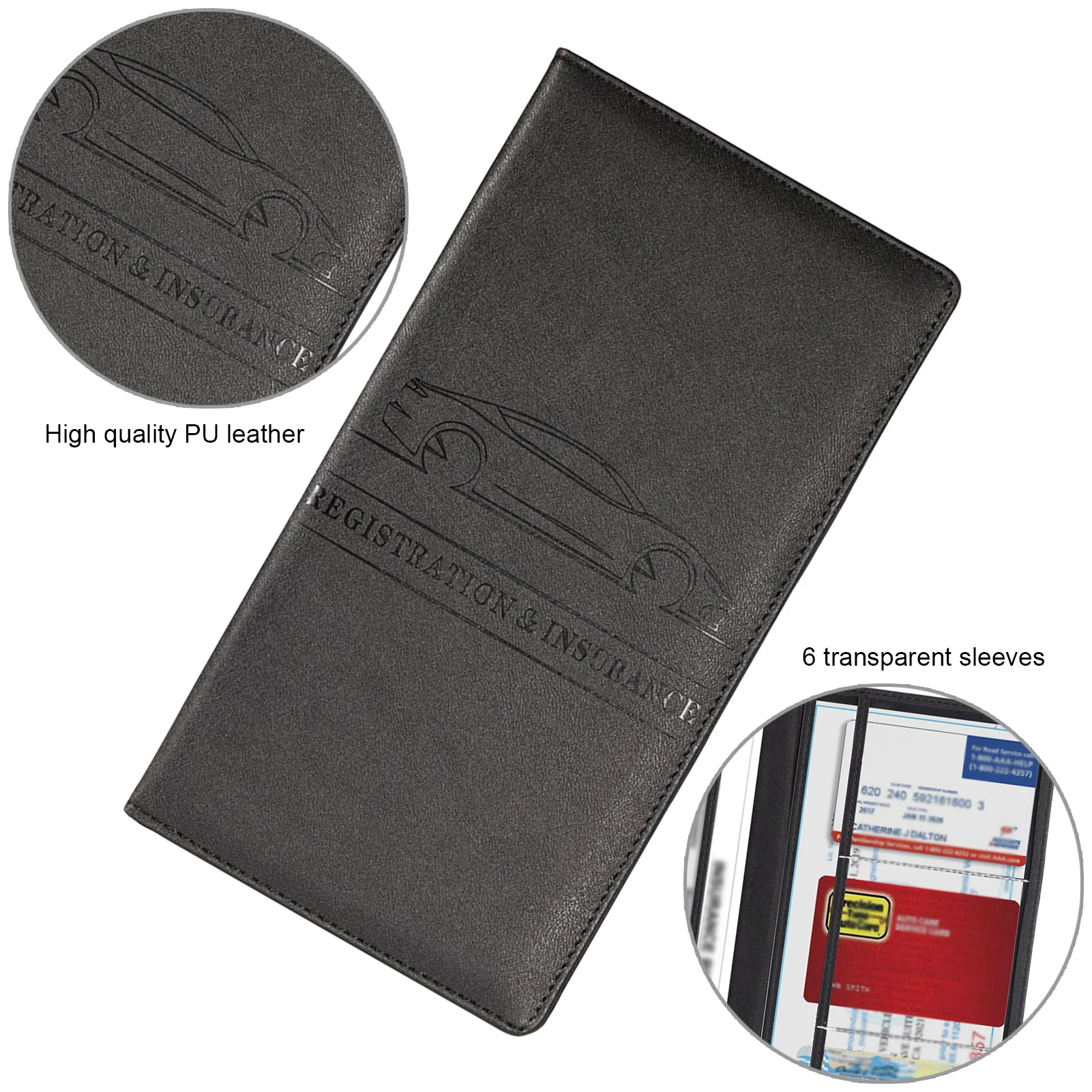 New Car Driving Documents Holder Protective Case PU Leather Credit Cards Car Registration Insurance Auto Driver License Cover