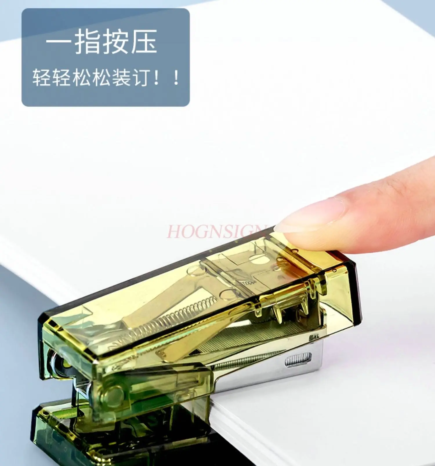 Transparent Mini Stapler for Students, Handheld High Beauty Stapler, Portable Paper Binding Machine, Effortless Stapler