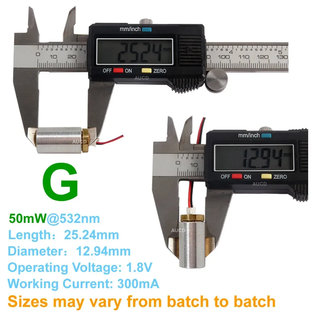 Green Light 50mW 532nm Laser Module Diode / lds Dot / Diod Circuit For Projecter Infrared Sight DPSS Light Lamp Part Diodes Head