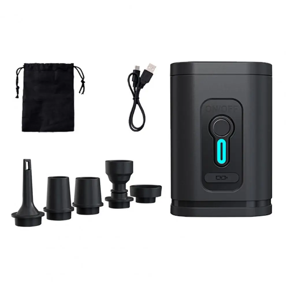 

1 Set Electric Air Pump Portable Rechargeable Air Pump Vacuum Compression Bag Pump Swimming Pool Camping Beach Air Mattress Pump
