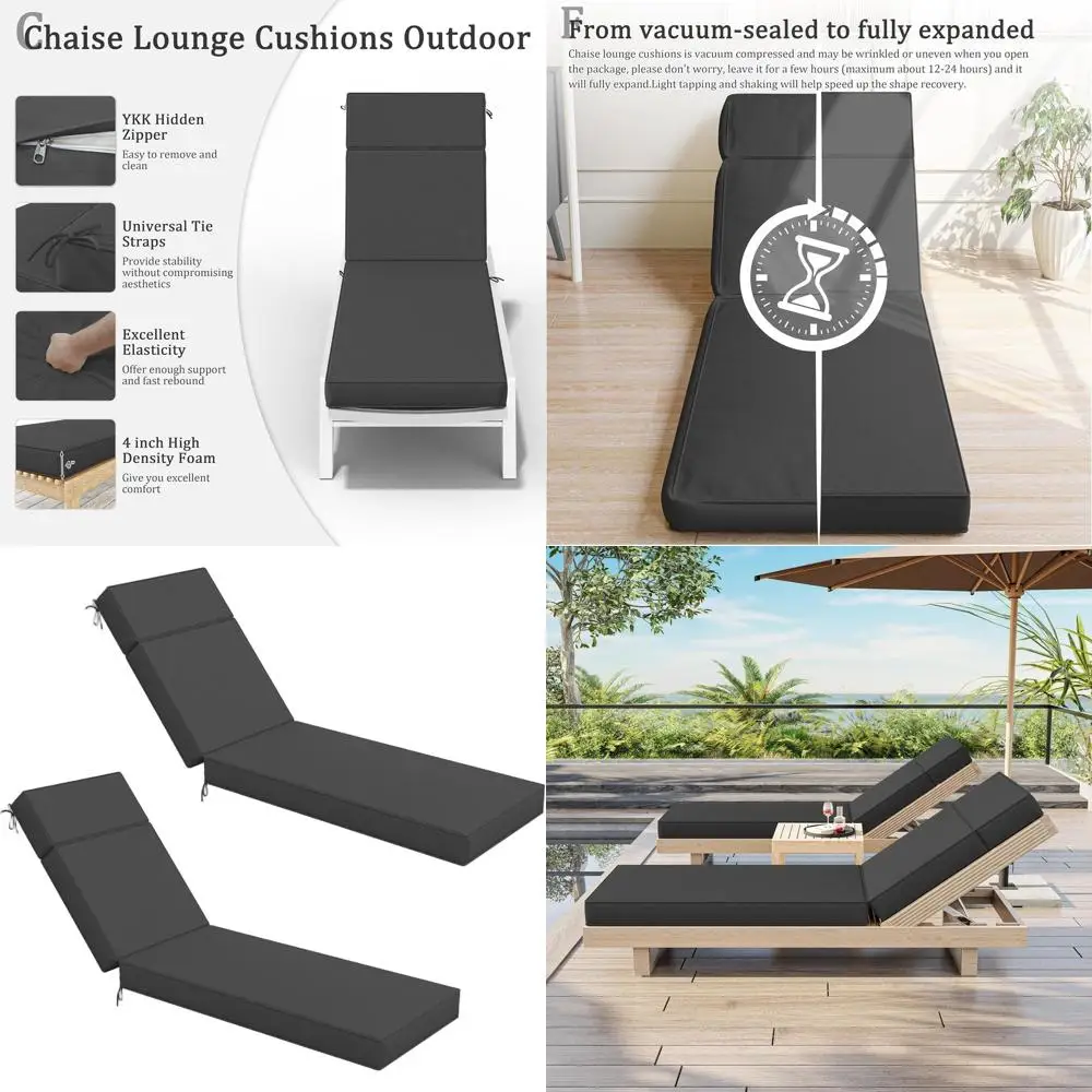 2 Pcs Chaise Lounge…