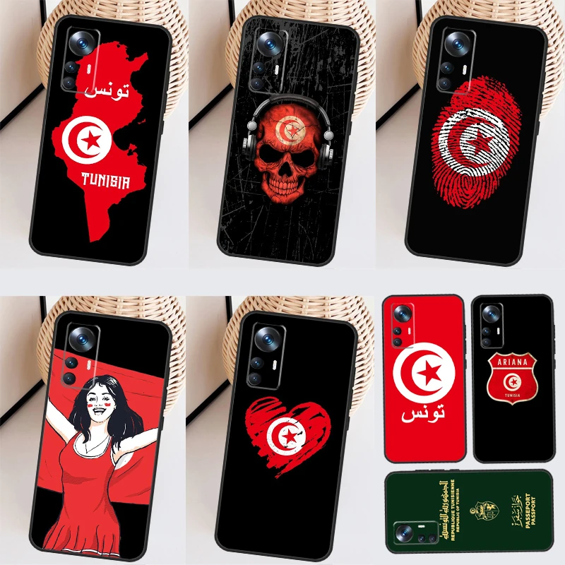 Tunisian Passport Flag For POCO X3 X5 Pro M5 M5s F4 X4 GT F3 F5 Case For Xiaomi 13T 11T 12T 13 Pro 12 Lite 12X