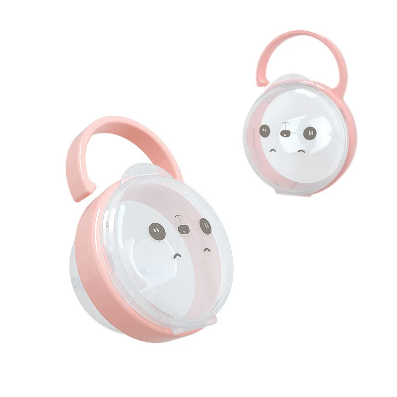 

Portable Baby Pacifier Nipple Kid Travel Case Cartoon Panda Expression Nipple Storage Box Soother Container Holder Pacifier Box