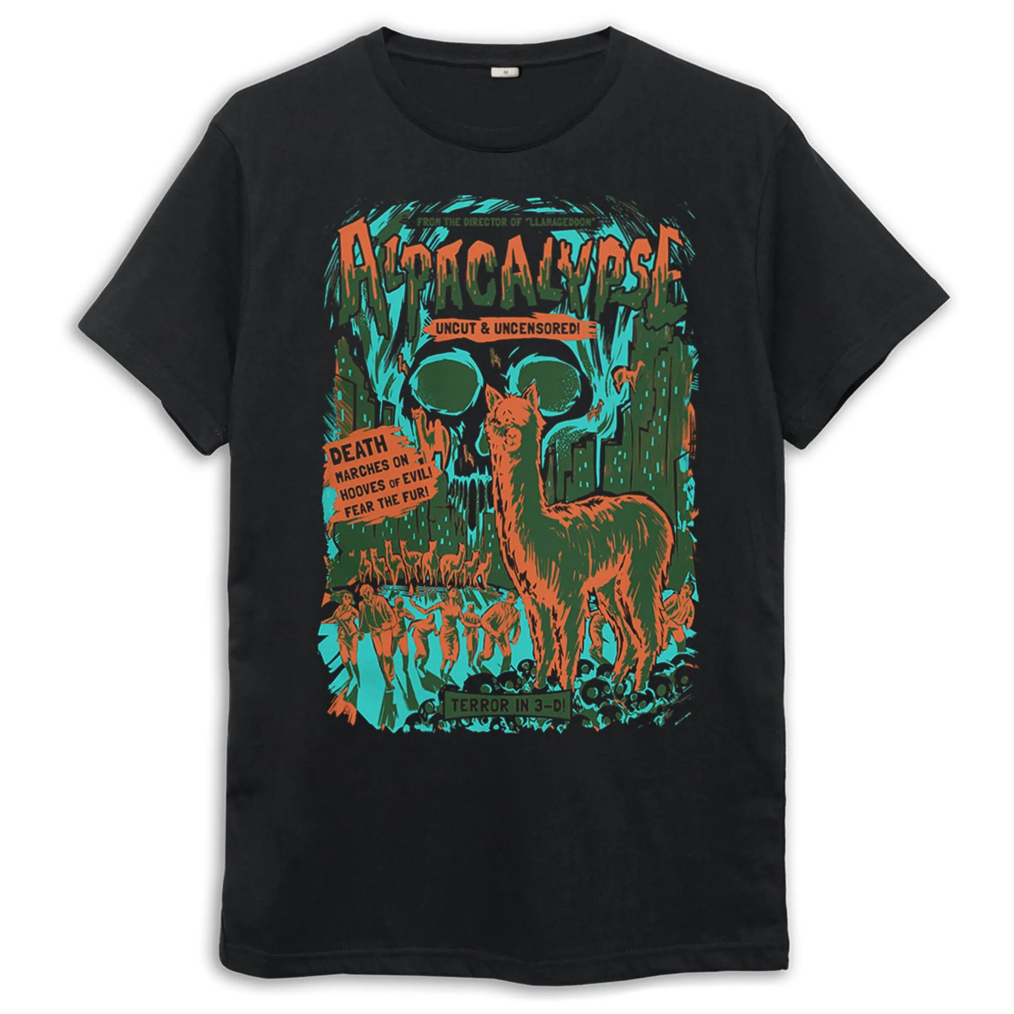 Alpacalypse Terror In 3D Funny T Shirt Men'S And Women'S Sizes Dsn 500641