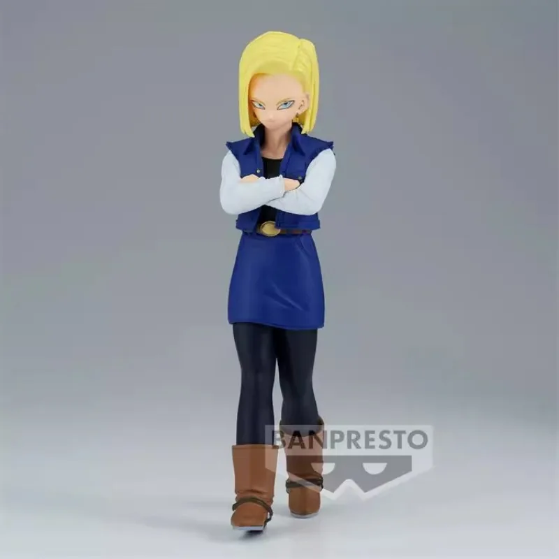 Bandai Original Dragon Ball Z Anime Figure SOLID EDGE WORKS THE Battle 24 Android 18 Action Figure Toys for Children Gifts