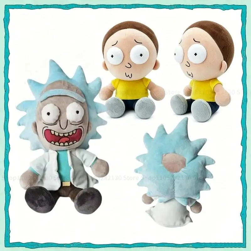 Nuevo Peluche de Rick y Morty, Muñeco de Peluche del Anime Rick Sanchez y Morty Smith, Juguete Coleccionable para Fans, Decoración para el Hogar