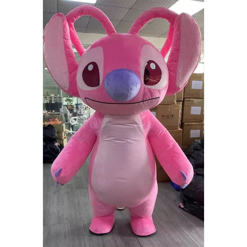 Stitch ปาร์ตี้ฮาโลวีนผู้ใหญ่ชุดตุ๊กตาพอง Mascot เครื่องแต่งกายโฆษณาพิธี Lilo & Stitch คอสเพลย์