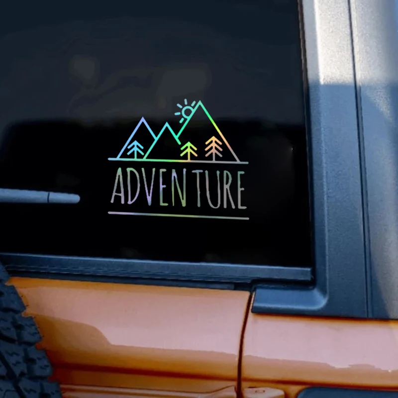 Adventure Quote Laptop Decals Decoration Mobile Phone Sticker , Mountain Camping Vinyl Sticker Outdoorsy Car Window Decor