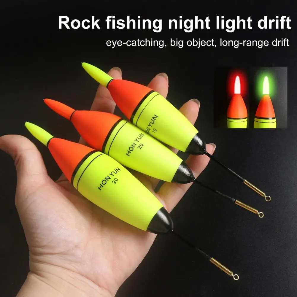 Night Light Bobber Lightweight High Buoyancy Fishing Float EVA Thicken Tail LED Long Shot Float For Outdoor Fishing 바위낚시