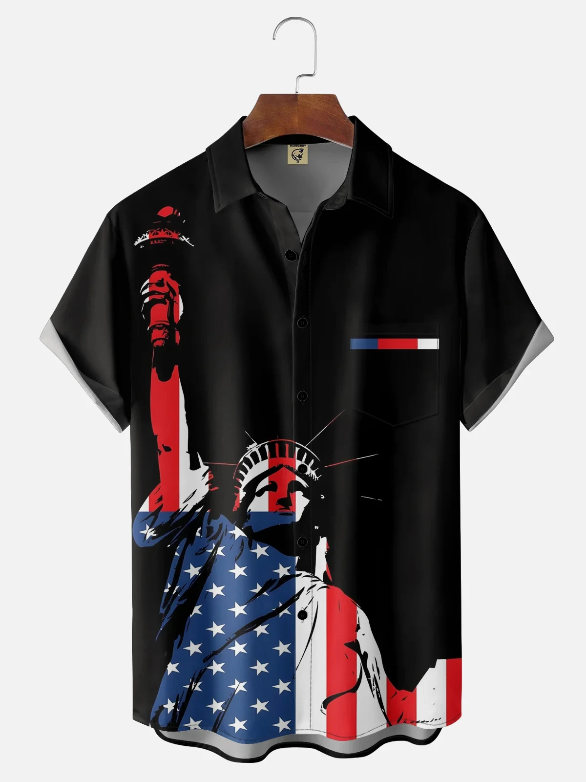 Hawaii Men's Shirt 3D Print National American Flag Short-sleeve Tops Summer Casual Men's Clothes Street fashion Shirts for boys