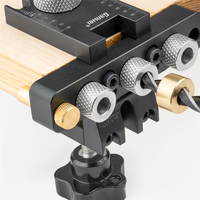 MALL  Adjustable Doweling Jig Woodworking Pocket Hole JigBushes Drilling Guide Locator Puncher Tools Dowel Jig Set A