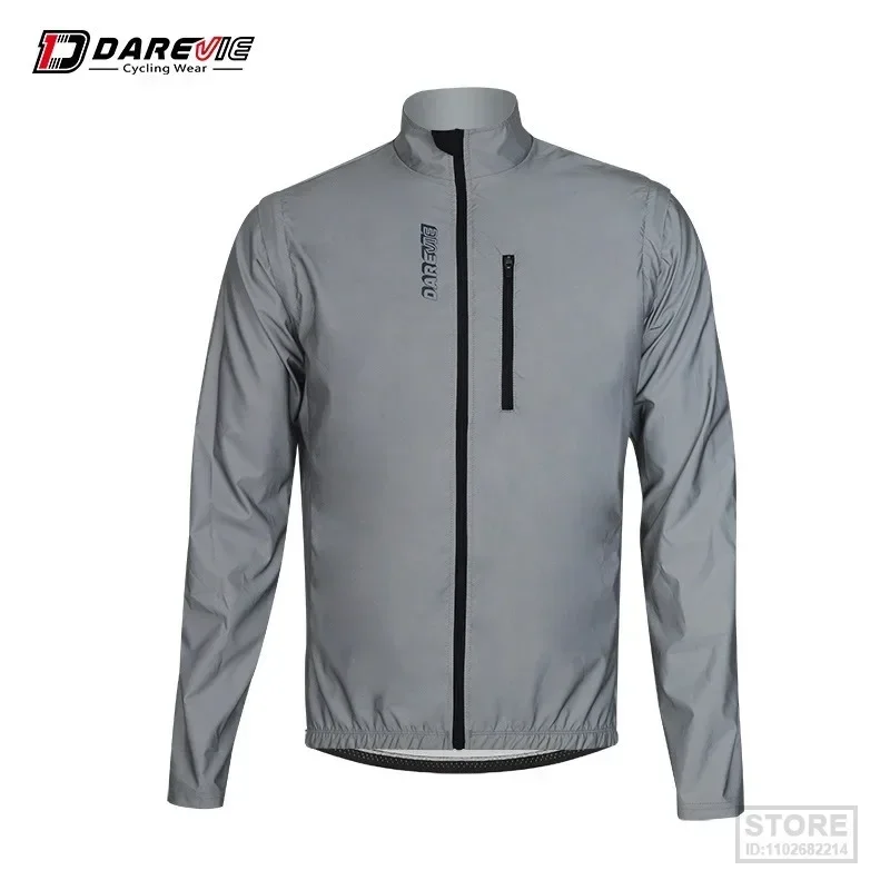 

DAREVIE Cycling Jacket Full Reflective Removable Sleeves Biking Men Off Sleeve Vest