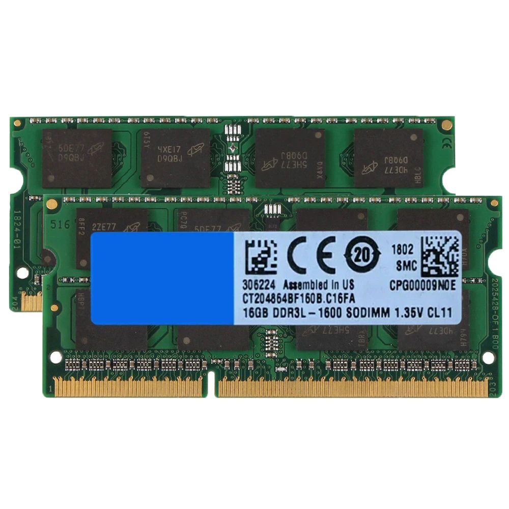 RAM DDR3L 16GB 32GB 1600MHz 1866MHz Notebook Memory PC3L-12800S 14900S 204Pin SODIMM Memoria RAM DDR3 1.35V Laptop Memory Module