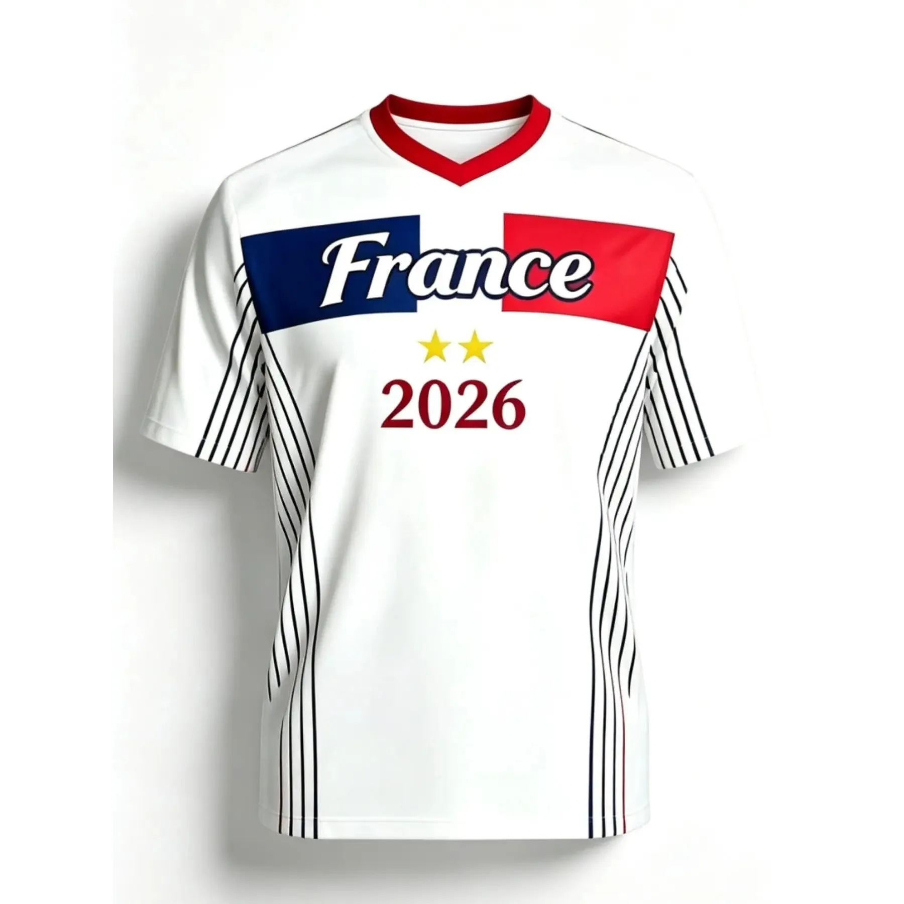 NEW French Flag Patterned Football Jersey for Men Men's Sports T-shirt Training Suit Men's T-shirt Women's Casual Top