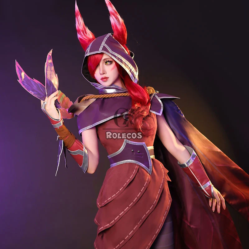 League of Legends Xayah the Rebel Cosplay Costume | Full Set with Cloak for Women Halloween Party 2026