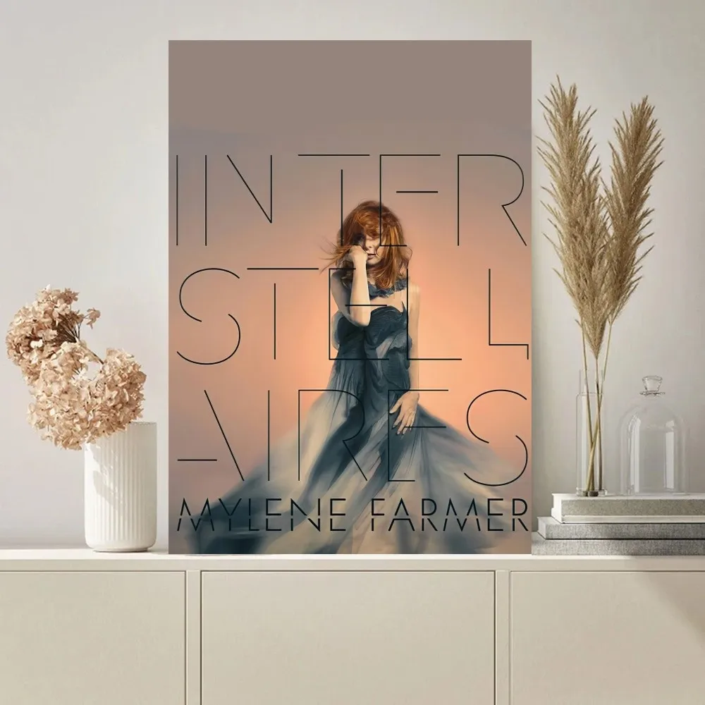 Singer Mylene Farmer Poster Paintings on The Wall Picture for Living Room Interior Painting Room Decoration