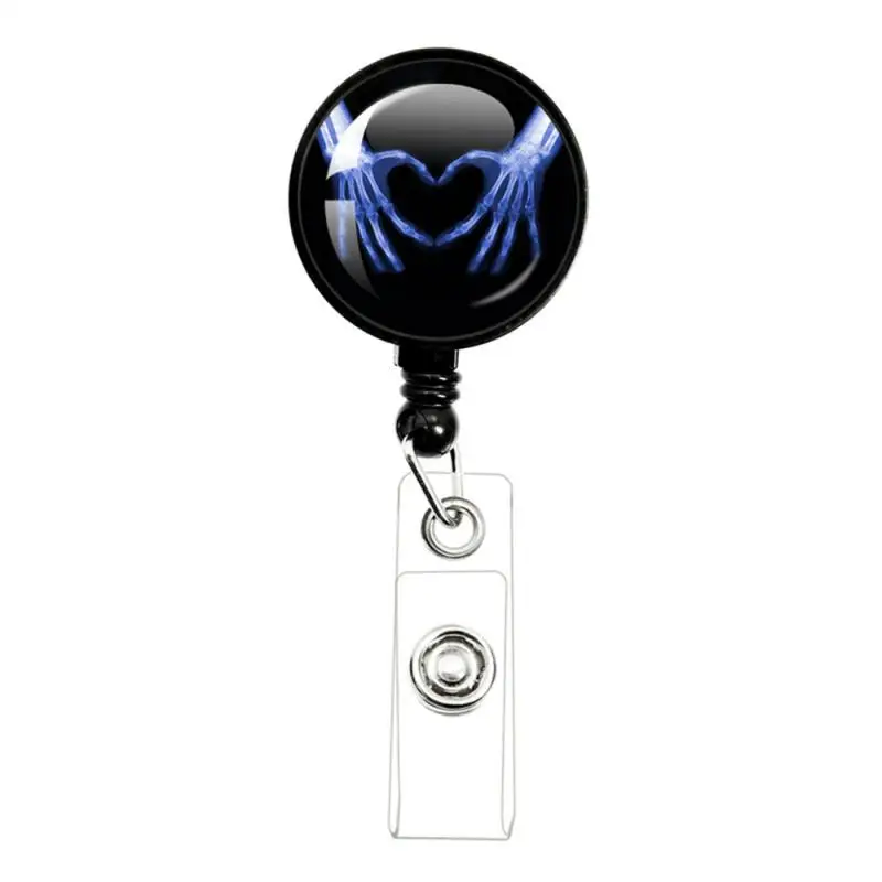 Creative Retractable X-Ray Badge Reel Radiology Badge Reel Holder Badge Reel Nurse Student Card Reel Clip Office Supplies