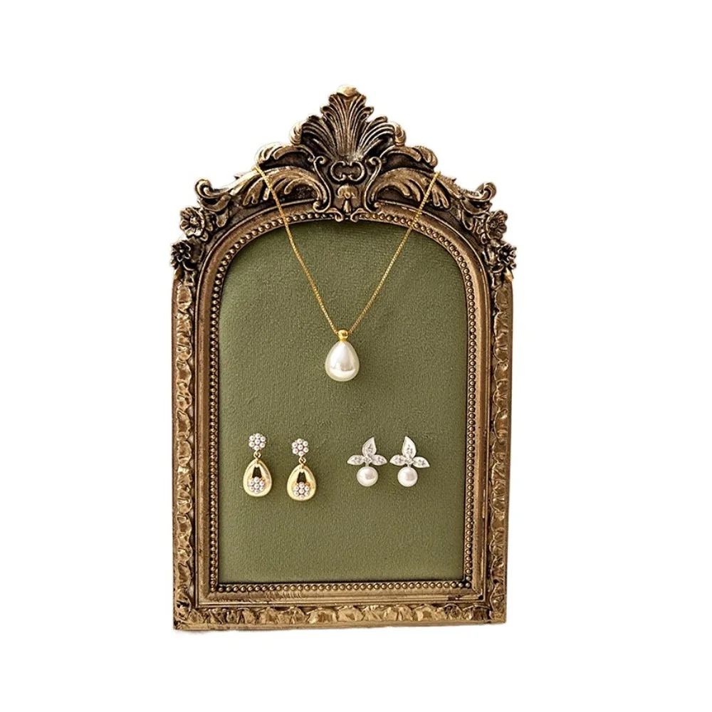 

Flower pattern Photo Frame Necklace Stand Vertical Handmade Pendant Chain Display Rack Space Saving Anti-slip