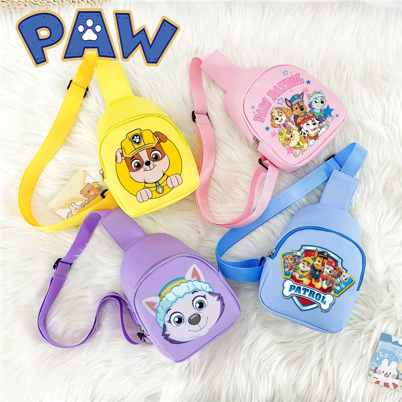 لطيف باو باترول الأطفال حقيبة كتف صغيرة موضة أنيمي بنين بنات لطيف الكرتون حقائب كروسبودي حقيبة صغيرة عملة المحفظة هدية