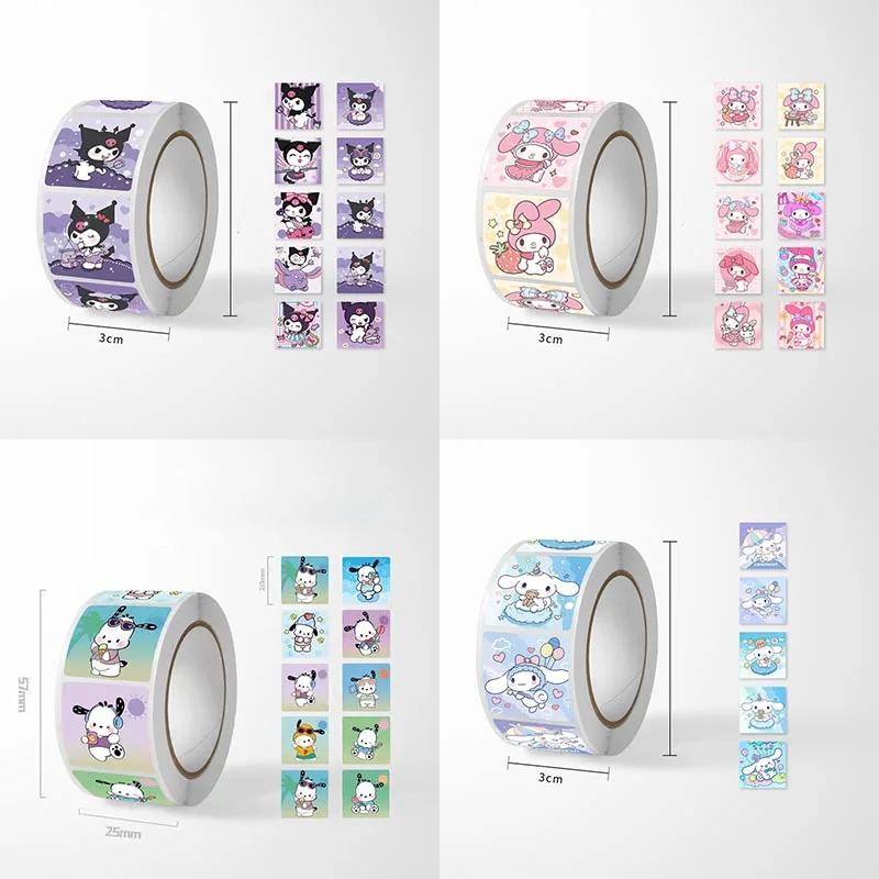 

15set/ лот Sanrio мелодия Pochacco Kuromi уплотняющие стикеры милые скрапбук DIY дневника декоративные стикер альбом Stick Label