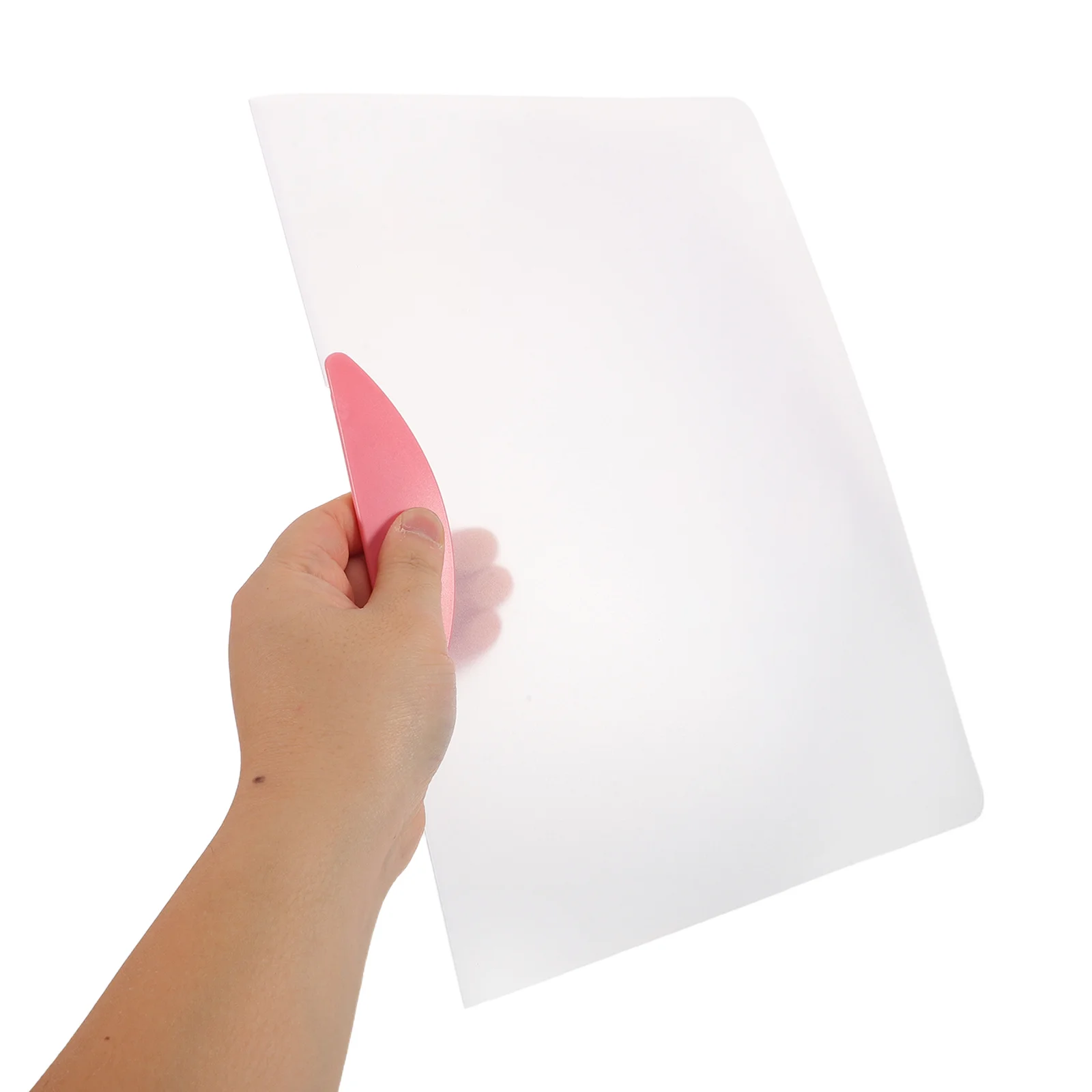 

5pcs Transparent Document Folder A4 Plastic Lever Arch Holder Desktop File Organizer For Office School Home - Clear File