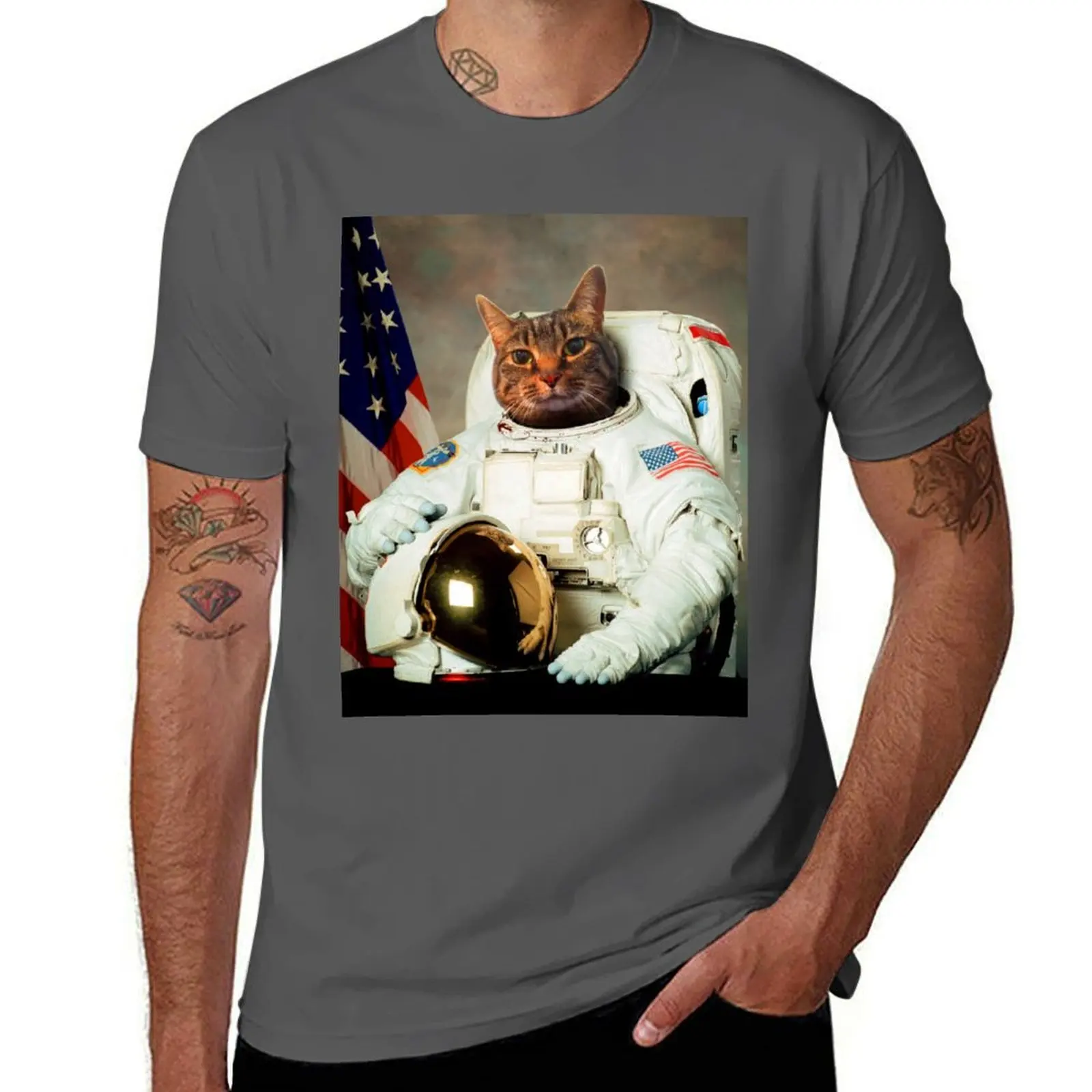 

AstroCat T-Shirt football t shirt basketball graphic tees Funny t-shirt mens t shirt