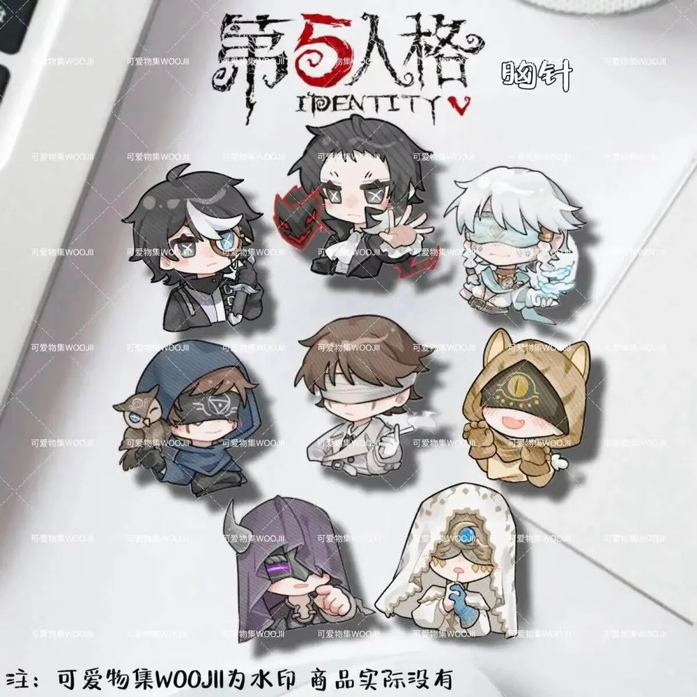 

8PCS Anime Identity V Badge Brooch Pin Clothes Backpack Decoration Lapel Personalized Chest Tag