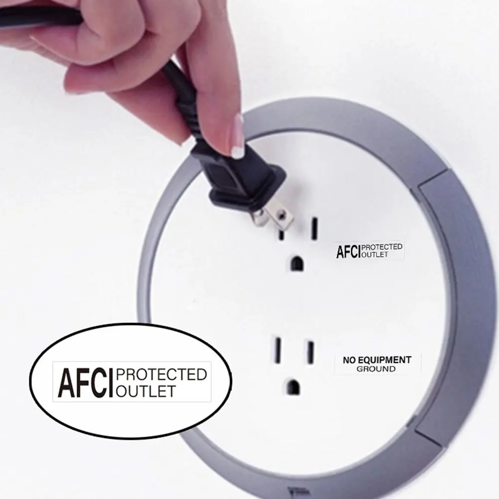 

2 Sheets Waterproof Socket Stickers Safety Warning Labels Durable Electrical Outlet Safety Reminder Covers Waterproof Covers