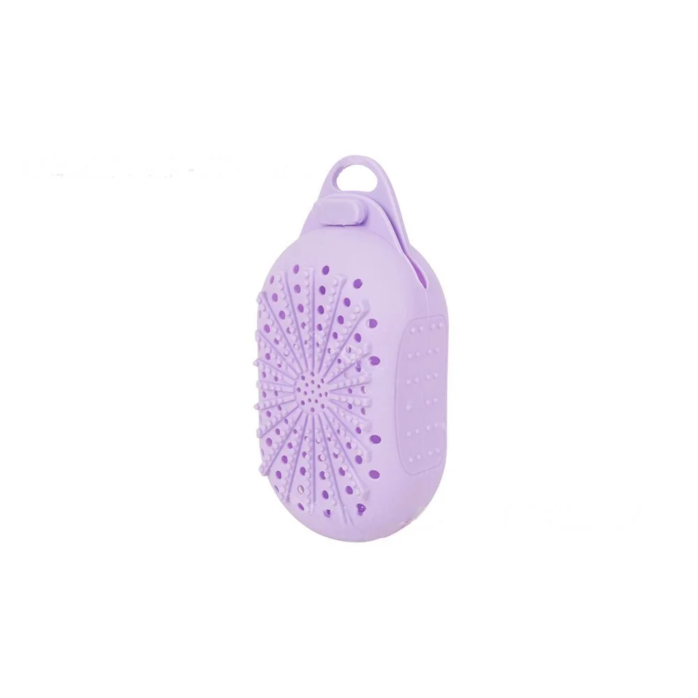 أكياس صابون السفر من السيليكون أكياس التوقف مع حبل لتقشير دش الغسيل حمام تدليك الملمس على الوجهين #6