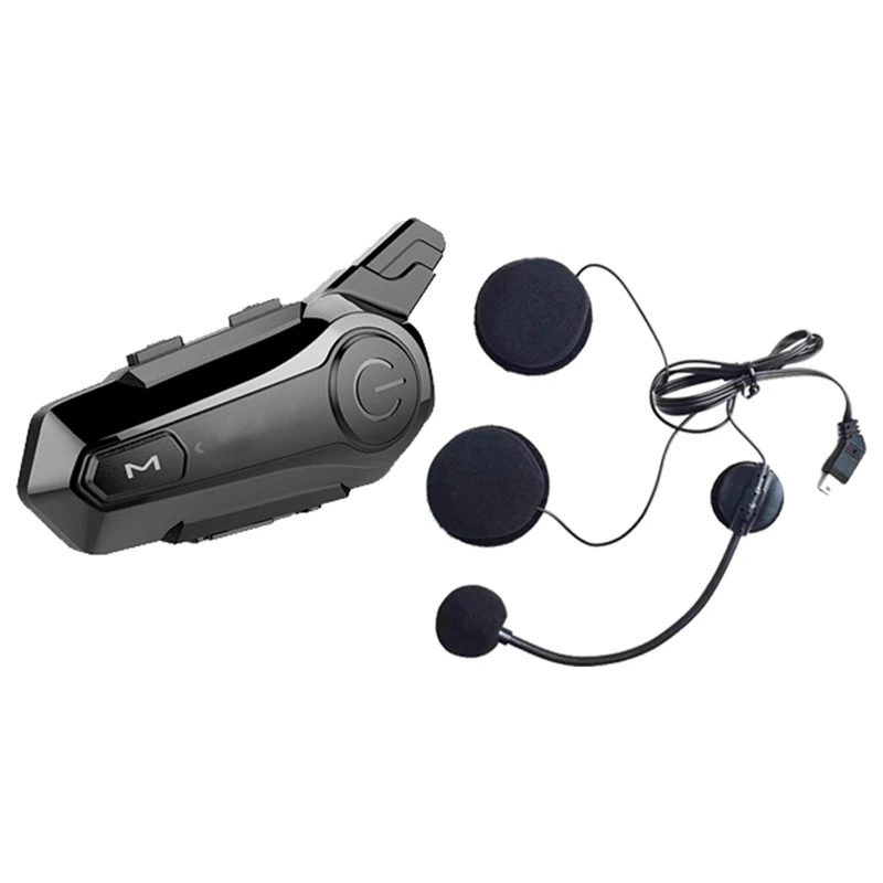 Motorcycle Helmet Headset Bluetooth 5.0 Intercom Interconnection Outdoor Riding Noise Reduction With Microphone Speaker