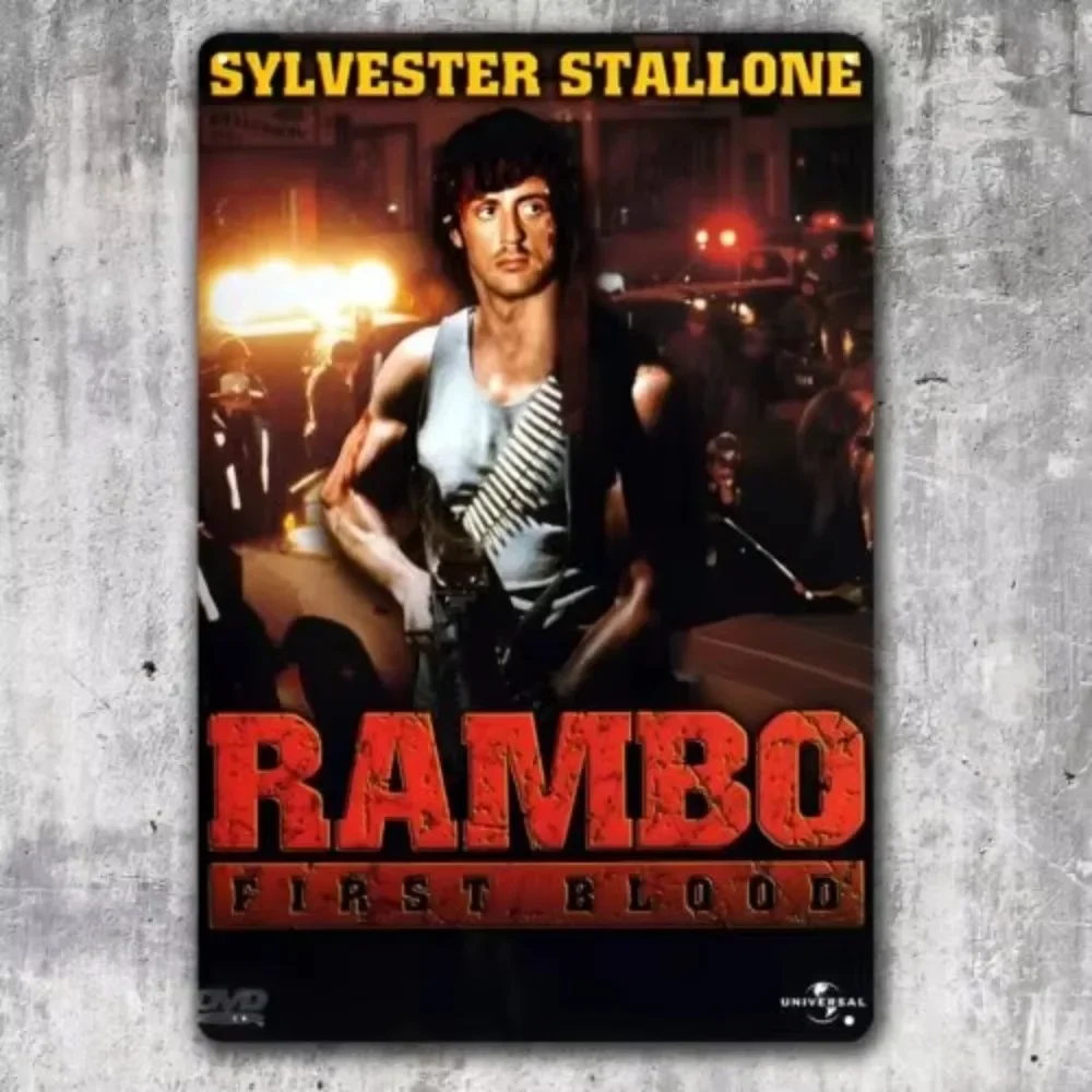 

First Blood Movie Metal Poster - Collectable Tin Sign 12x8inch 20x30cm 16x12inch 40x30cm
