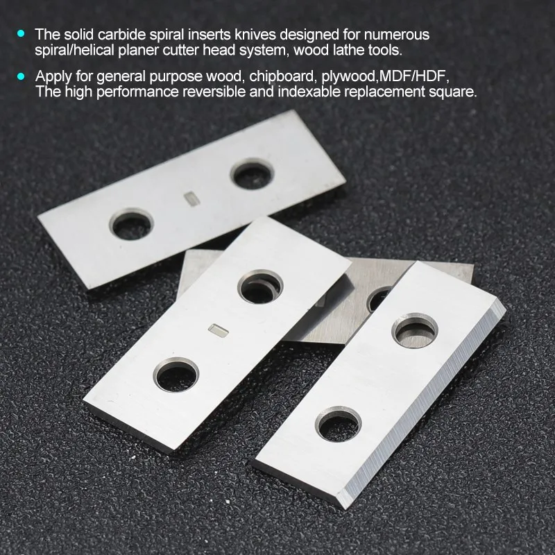 Square Carbide Insert 30x12mm Paint Scraper for Wood Surfacing Groove Helical Planer Cutter Head/Hand Held Scraper Turning Tool