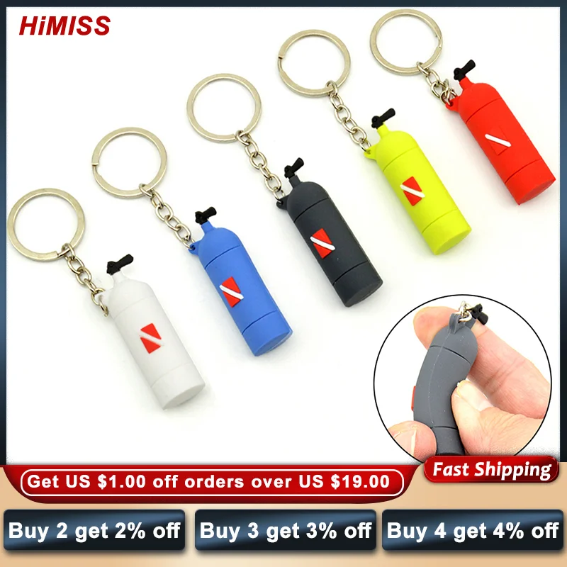 Air Tank Keychain 6.5CM x 2CM x 1.8CM Diver Diving Gifts Bag Decoration Gift For Suba Diving Lover Hot Diving Lovers Souvenir