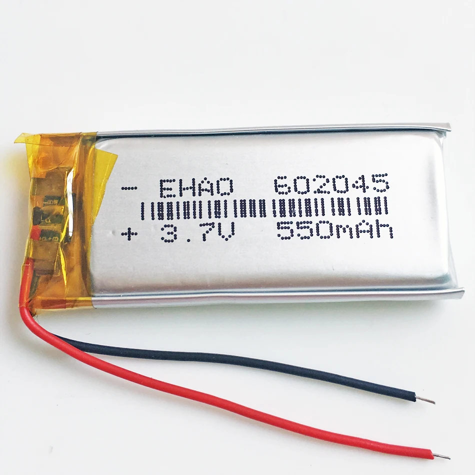 Akumulator litowo-polimerowy Lipo 3,7 V 550 mAh 602045   Dla MP3 GPS DVD Rejestrator Bluetooth Zestaw słuchawkowy Kamera Inteligentny zegarek