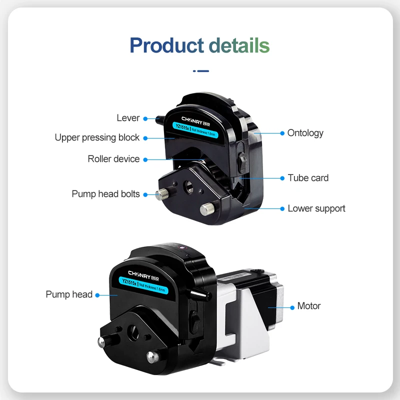 ปั๊มเพอริสตอลติก UCP301/YZ1515X สำหรับเครื่องจำหน่ายนม ปั๊มถ่ายโอนของเหลวแบบสเต็ปเปอร์มอเตอร์