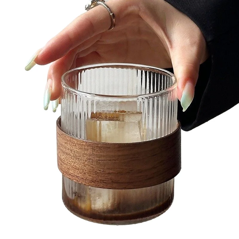 

charm Japanese Style coffee cups Anti scald design Heat-Resistant Tumbler for Iced Americano Latte Milk & Cold Drinks coffe cup