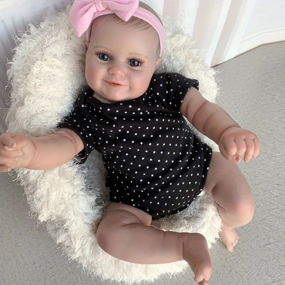 

20Inch Full Body Soft Silicone Vinyl Girl Reborn Baby Doll With Painted Lifelike Hair Bebe Reborn Toys Gift for Children